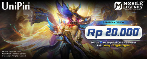 Revamp Skin Lesley Angelic Agent! Diskon 20RB dengan Top Up MLBB Pakai Ewallet & QRIS!